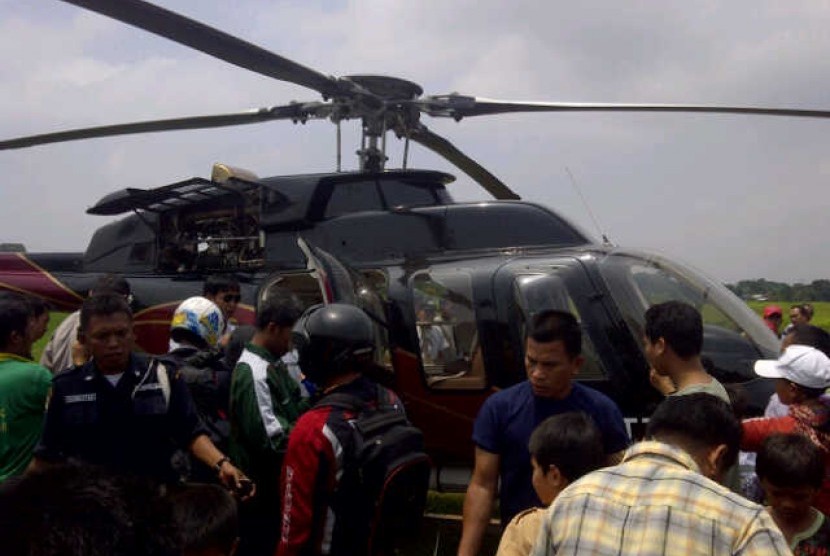 Heli mendarat darurat di perumahan di Bekasi