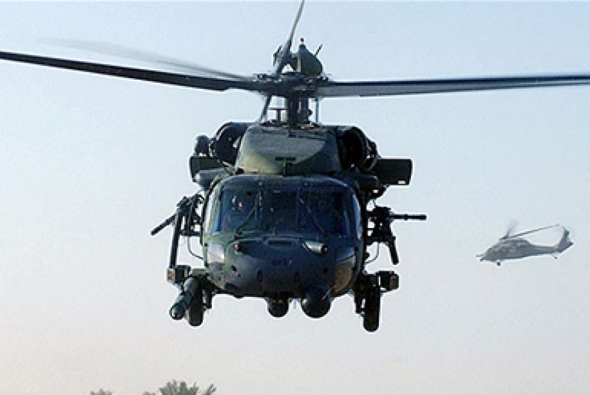 Temuan sementara helikopter jatuh di Sinai bukan karena serangan. Ilustrasi helikopter
