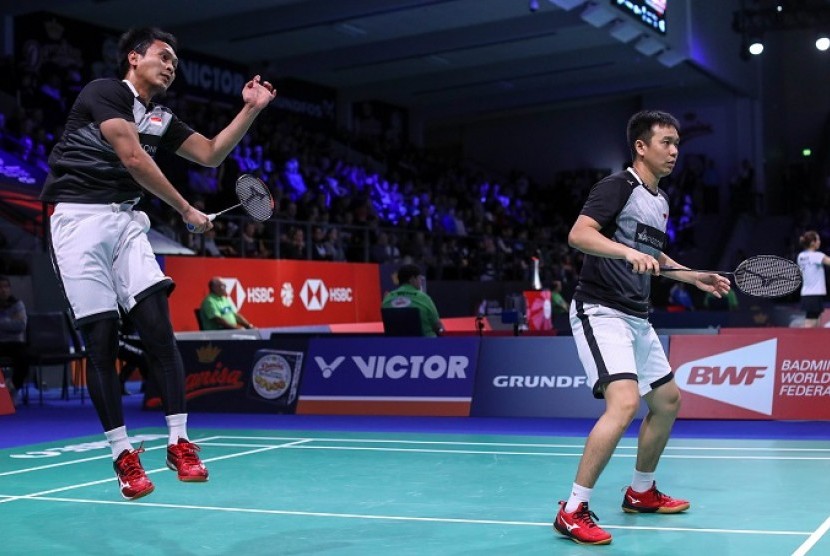 Hendra Setiawan (kanan) dan Mohammad Ahsan.