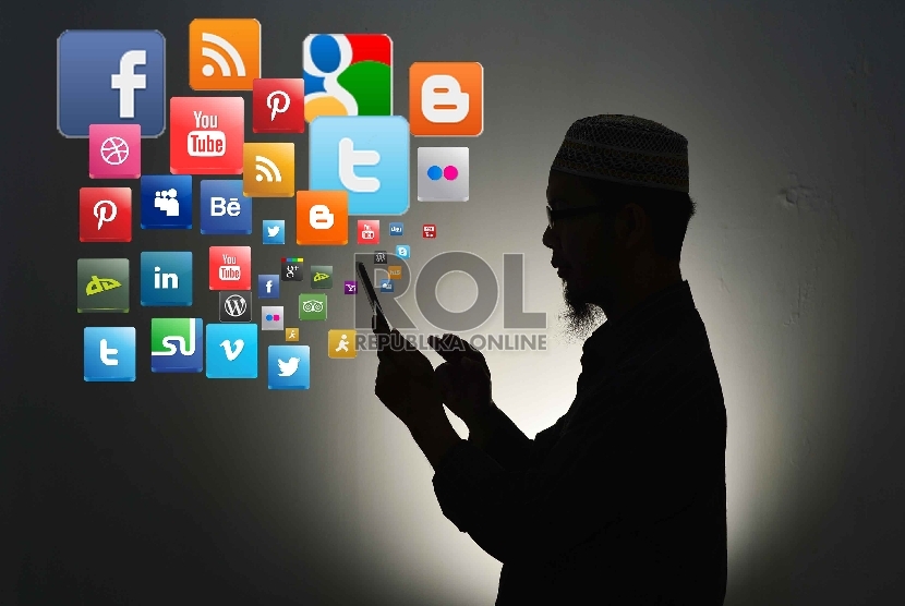 Media sosial dan ilmu agama. (ilustrasi).