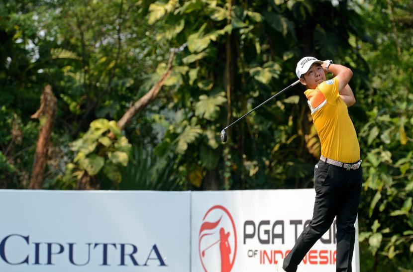 Ho Yu-Cheng (Taipei), bermain baik pada hari kedua BNI Ciputra Golfpreneur Tournament 2023, Kamis (24/8/2023). 