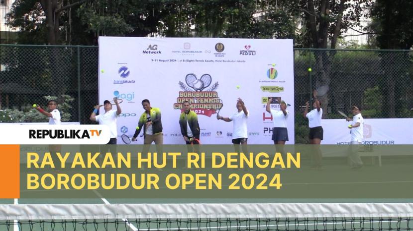 Hotel Borobudur Jakarta bersama Persatuan Tenis Seluruh Indonesai (Pelti) menggelar Borobudur Open Tennis Championship 2024. 