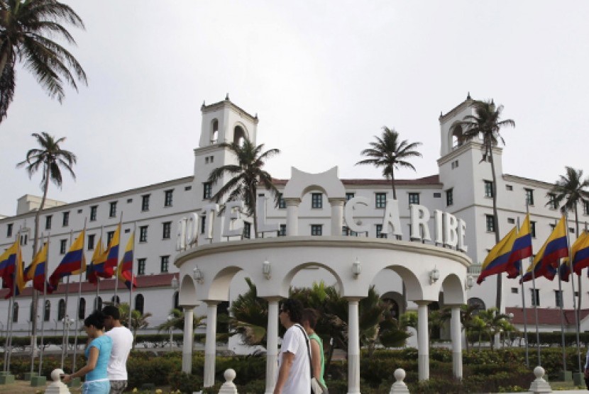  Hotel El Caribe in Cartagena, Colombia. Tempat dimana 11 agen Dinas AS memboyong 21 wanita tuna susila sehari sebelum President Barack Obama melawat ke Summit of the Americas. (AP Photo/Fernando Vergara)