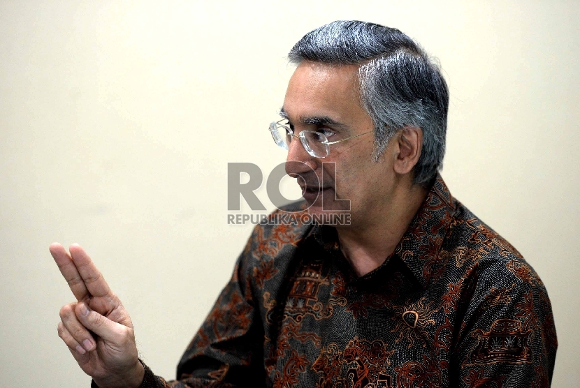 Duta Besar Pakistan untuk Indonesia Mohammad Aqil Nadeem saat berkunjung ke Republika, Jakarta, Kamis (7/1).