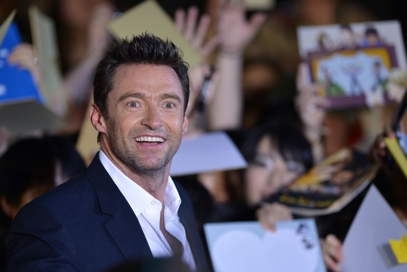 Hugh Jackman dalam gala premiere film Wolverine