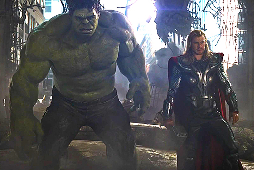 Hulk dan Thor dalam film Avengers