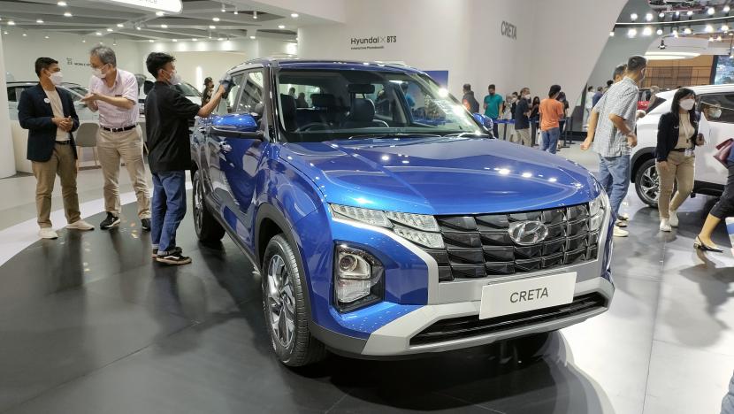 Hyundai Creta yang dipamerkan di Gaikindo Indonesia Internasional Auto Show (GIIAS) 2021. 