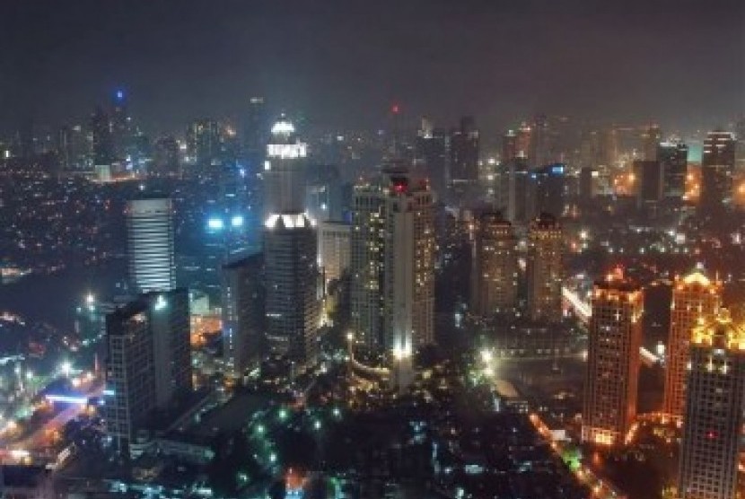 Ibu kota Jakarta di malam hari