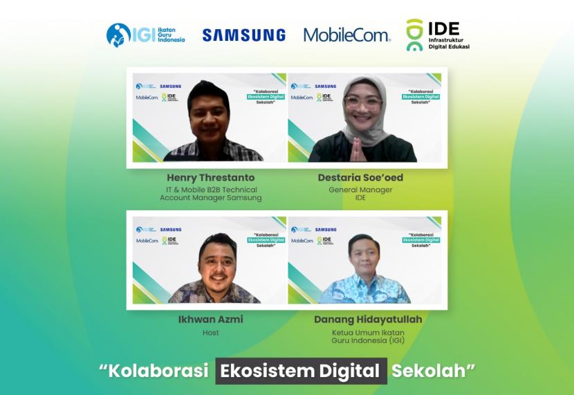 IDE dengan produknya Myscool bersama Samsung Electronics Indonesia dan Ikatan Guru Indonesia (IGI), mensosialisasikan ekosistem digital pendidikan tersebut melalui acara 