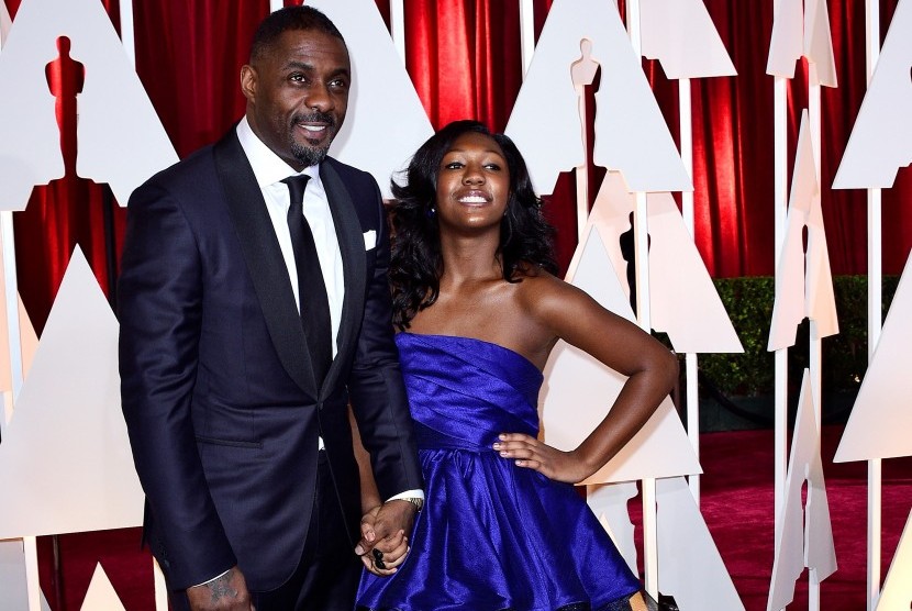 Idris Elba dan putrinya Isan Elba.