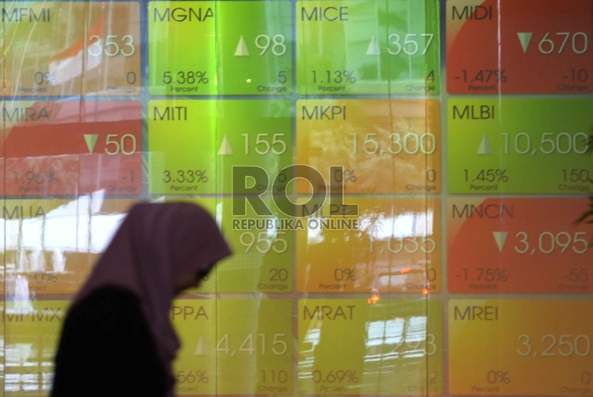 IHSG Ditutup Naik: Layar Indeks Harga Saham Gabungan (IHSG) di Bursa Efek Indonesia (BEI), Jakarta, Selasa (10/3).