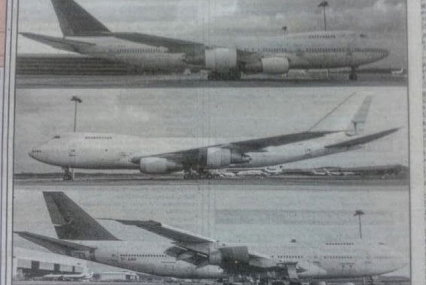 Iklan pencarian pemilik tiga pesawat Boeing yang selama ini terparkir di KLIA di koran The Star pada Senin (7/12).