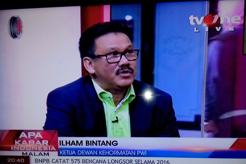 Ilham Bintang dalam sebuah acara diskusi di TVOne