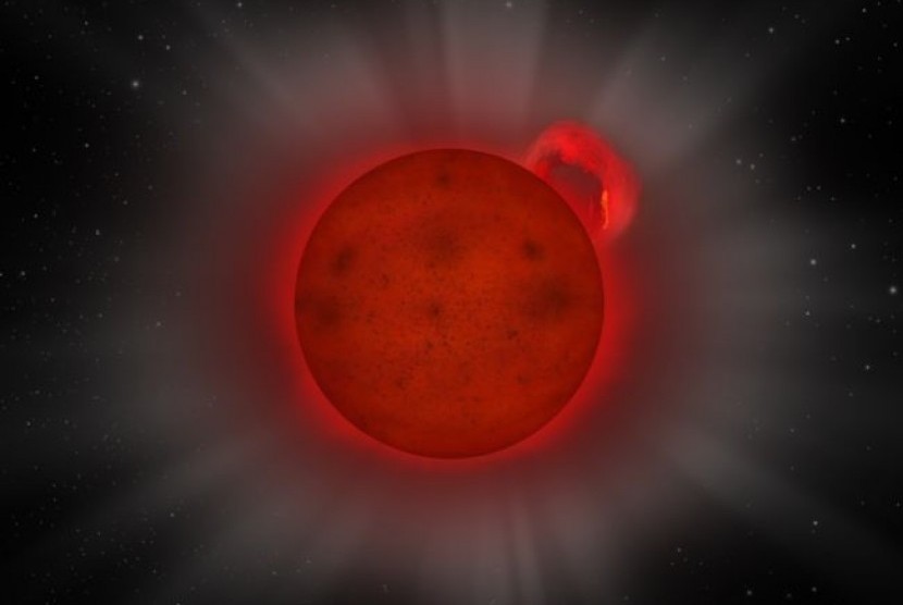 Ilmuwan menemukan bintang kerdil yang berukuran sekitar 8 persen dari massa matahari, menyemburkan 