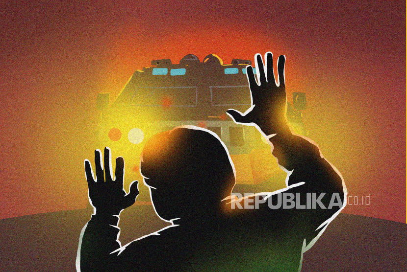 Ilustrasi Affan Kurniawan pengemudi ojol yang meninggal dilindas mobil rantis brimob