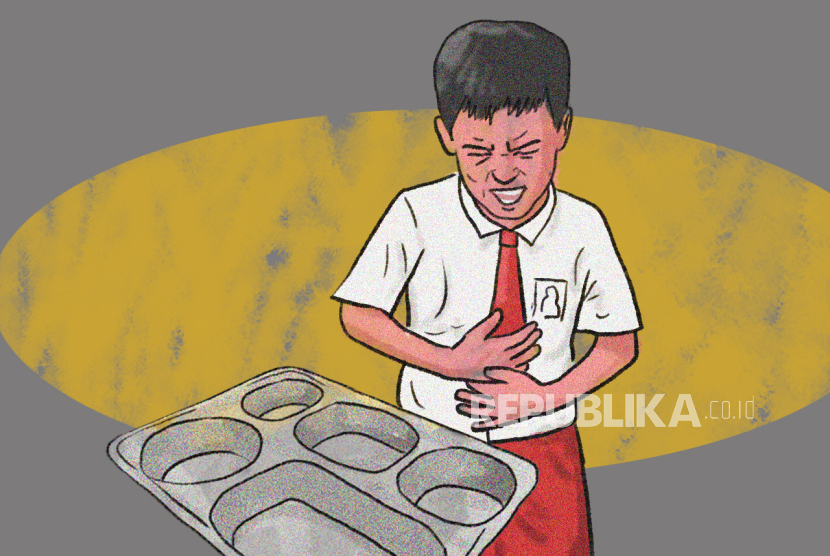 ilustrasi anak sekolah keracunan MBG