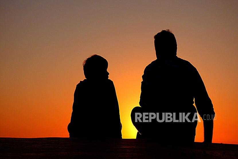 ILUSTRASI Ayah dan anak