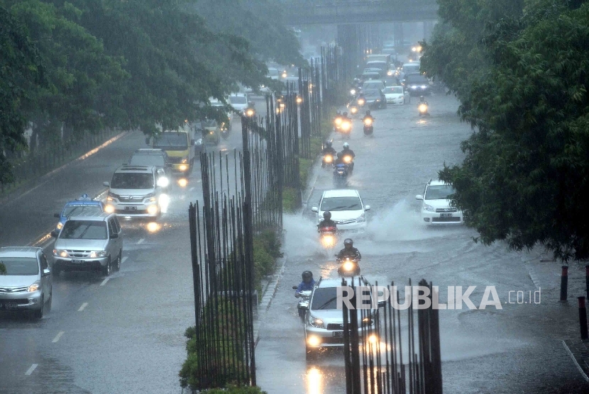 Ilustrasi banjir di Jakarta