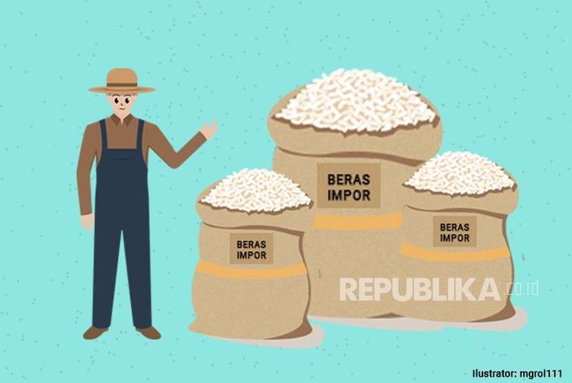 Ilustrasi Beras Impor. Anggota DPR RI Komisi IV Hermanto meminta pemerintah untuk meninjau kembali rencana impor beras sebanyak satu juta ton pada awal 2021.