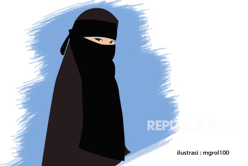 Ilustrasi Bercadar, salah satu identitas muslimah