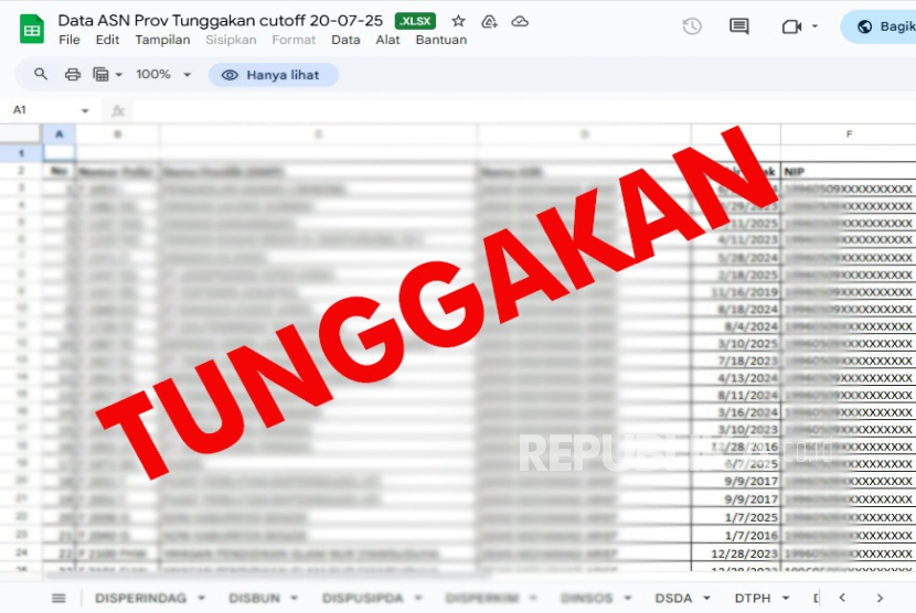 Ilustrasi Data Tunggakan Pajak ASN