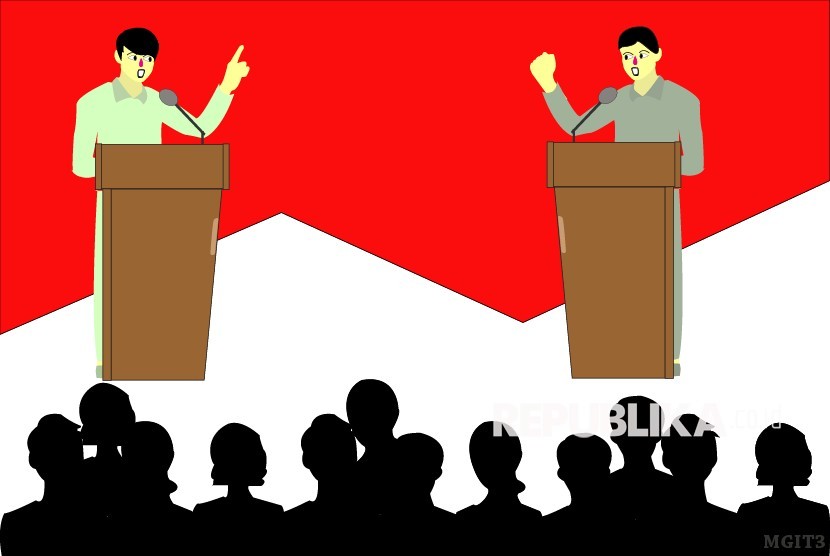 Ilustrasi Debat. KPU membuka peluang untuk mengubah lagi format acara debat capres-cawapres.