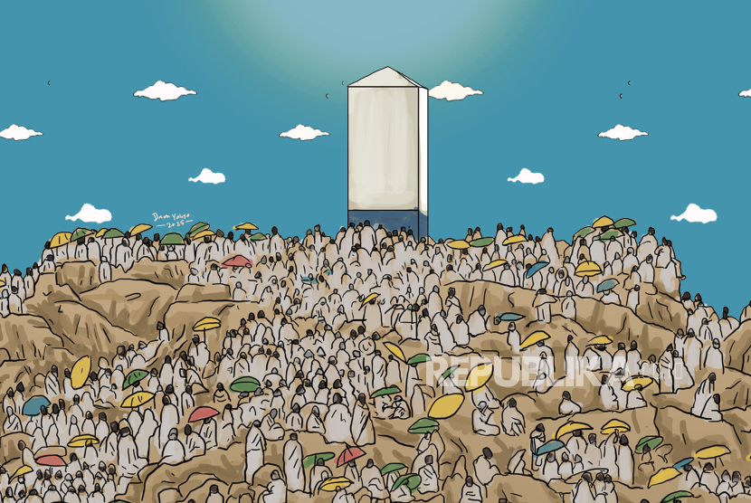 ilustrasi haji wukuf di Arafah