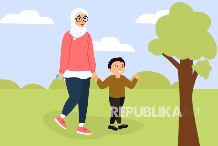Ibu dan anak (ilustrasi). Gaya parenting gentle parenting ala barat belakangan dikenal di Indonesia.