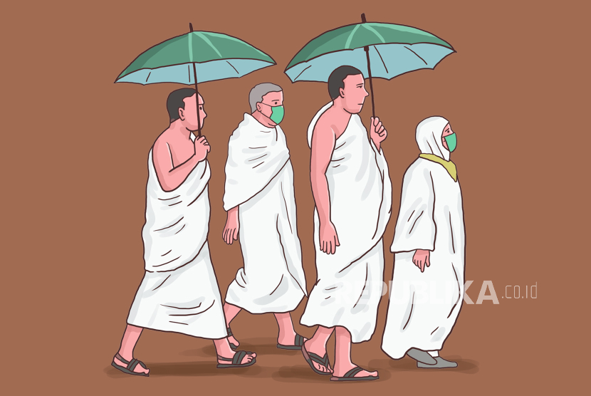 Ilustrasi jamaah haji 
