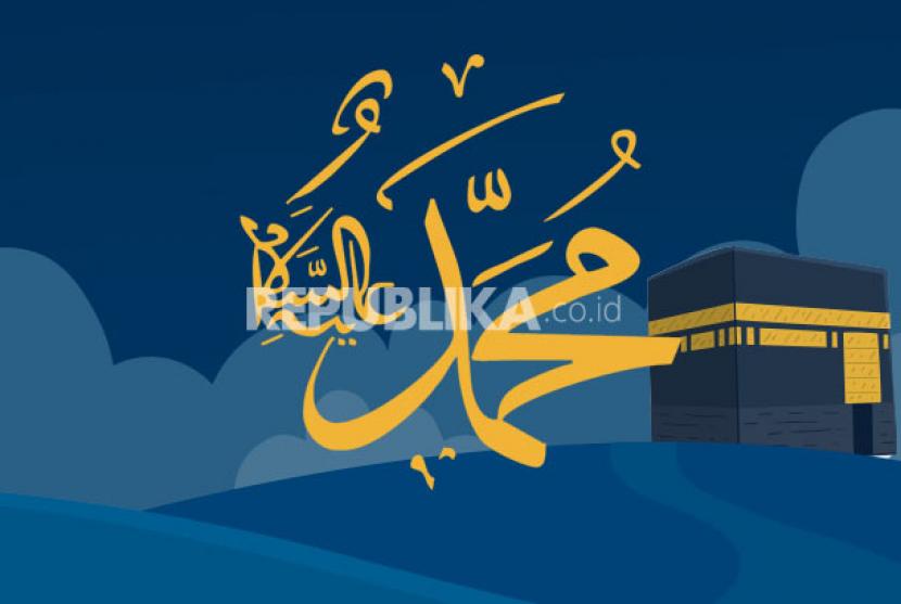 Tiga Hal Tentang Isra Miraj Nabi Muhammad. Foto: Ilustrasi kaligrafi Nabi Muhammad