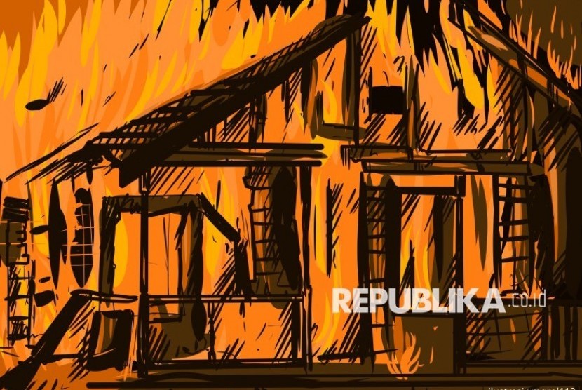 Ilustrasi Kebakaran. Pesantren Ash-Sholihah Pringsewu terbakar pada Selasa (25/1/2022) dini hari.