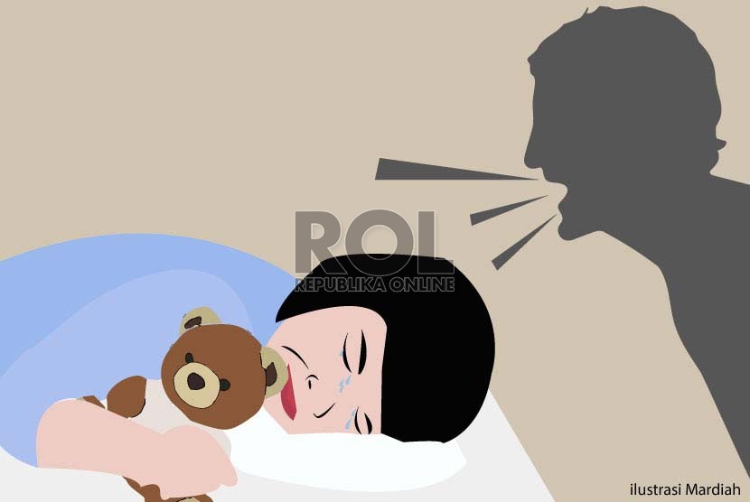 Kekerasan terhadap anak (ilustrasi). Kepolisian Resor (Polres) Malang menangkap seorang ibu berinisial RW yang diduga kerap menyiksa anaknya.