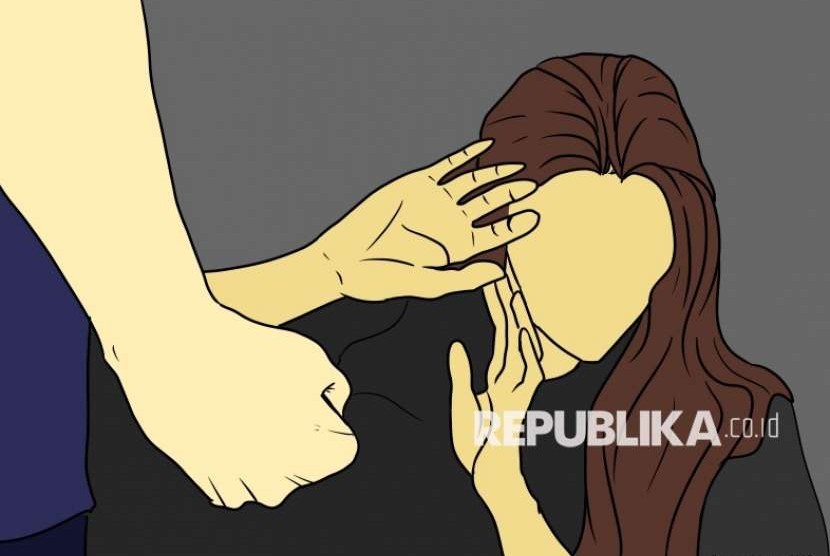 Ilustrasi Kekerasan dalam rumah tangga (KDRT). Legislator yang mencekik dan menginjak istri kedua diberhentikan PKS.