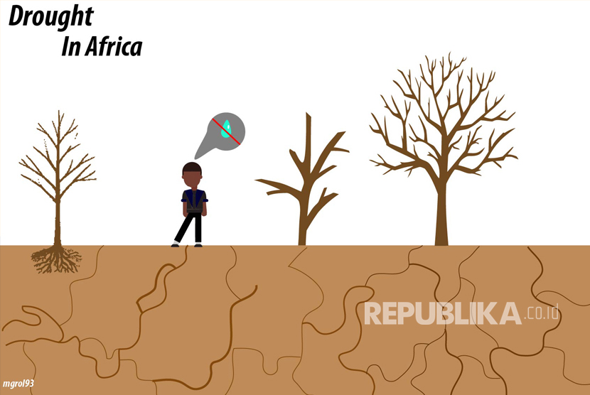  Ilustrasi kekeringan di Afrika 