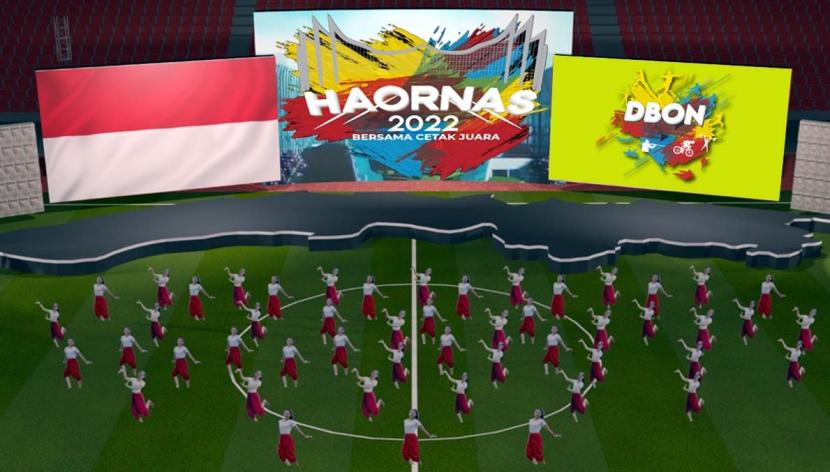 Ilustrasi konfigurasi dalam perayaan Haornas ke-39 di Stadion Batakan, Balikpapan.