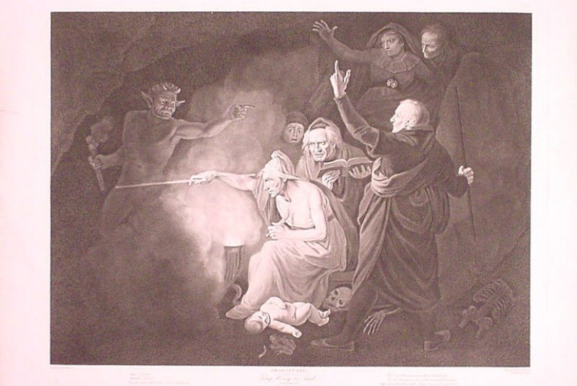 Ilustrasi Margery Jourdemaye bersekutu dengan Iblis