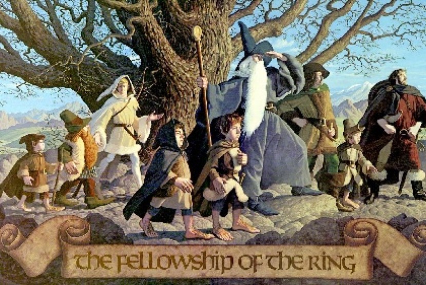 Ilustrasi novel The Fellowship of The Ring 