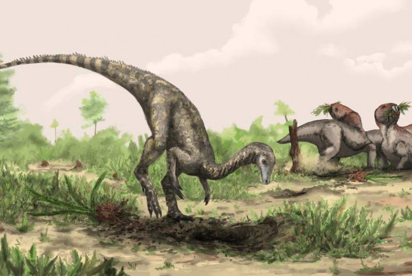 ilustrasi Nyasasaurus yang diterbitkan museum sejarah alam London