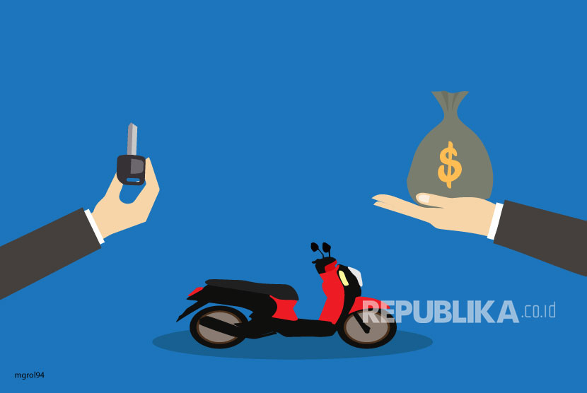 Ilustrasi mencari nafkah dengan motor. 