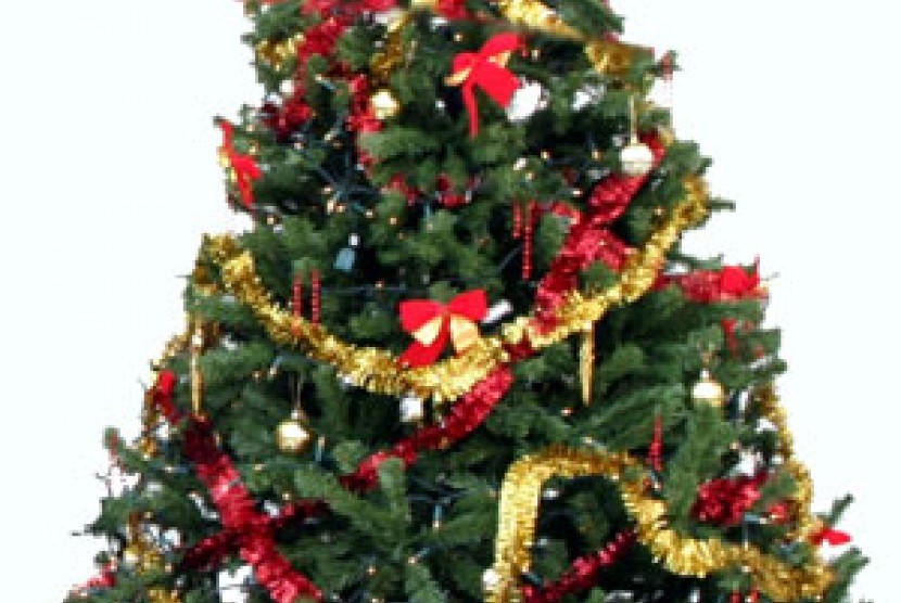 ilustrasi pohon natal
