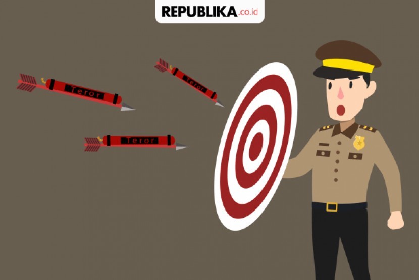 Ilustrasi polisi target utama serangan terorisme
