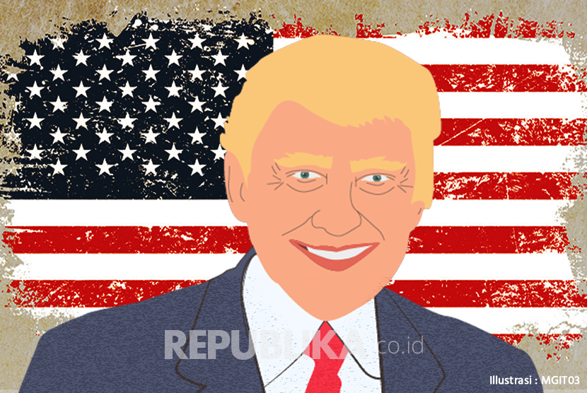 Ilustrasi Presiden AS Donald Trump