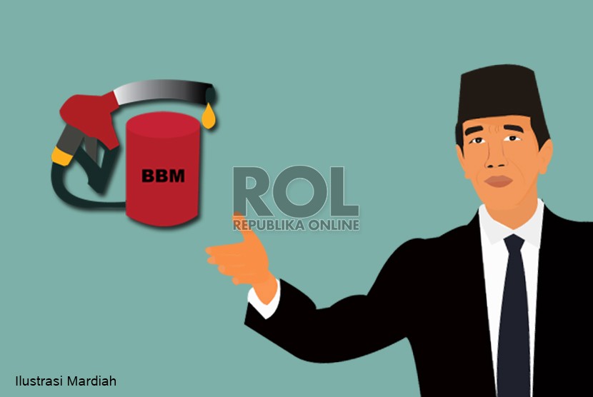 Ilustrasi Presiden Jokowi mengumumkan kenaikan harga BBM.