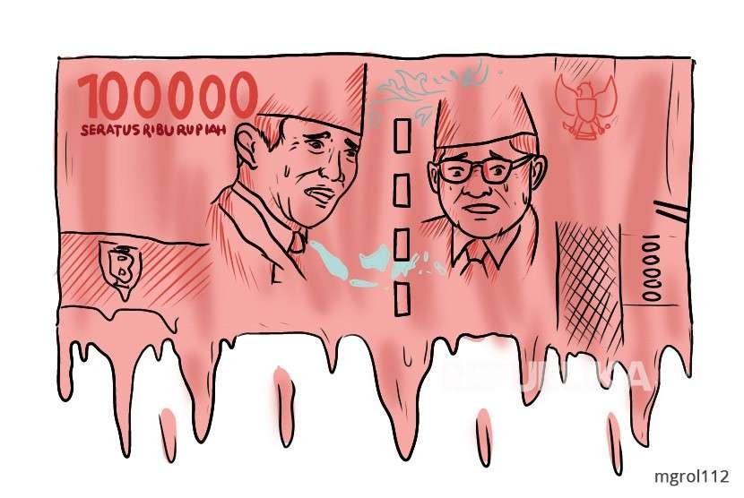 Ilustrasi Rupiah Melemah