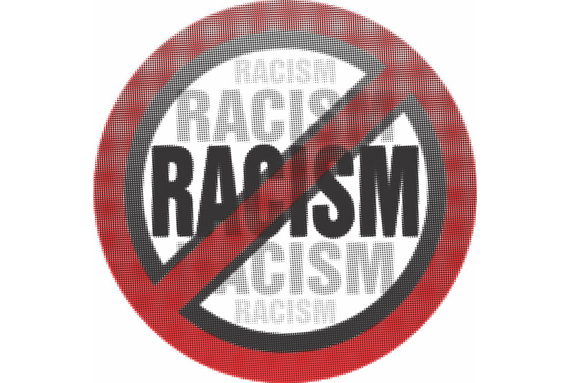 Ilustrasi Stop Rasisme. Seorang suporter Leeds United dikabarkan ditangkap polisi karena diduga melontarkan ujaran rasialisme saat pertandingan Arsenal kontra Leeds United, Ahad (19/12) dini hari WIB.
