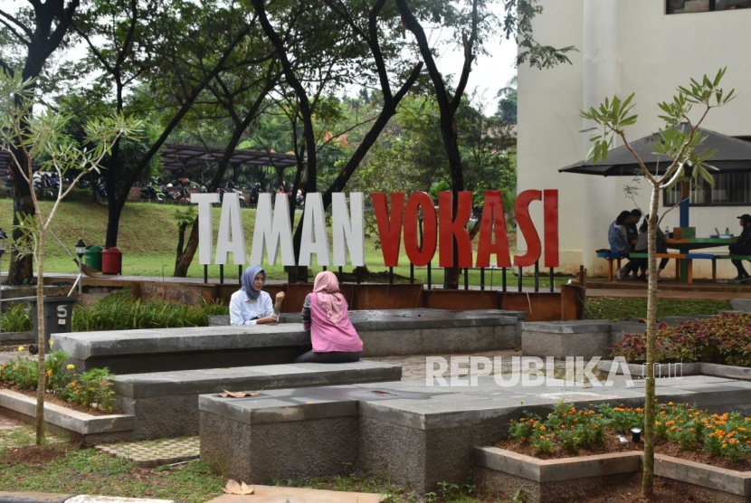 ILUSTRASI Taman Vokasi di kompleks Sekolah Vokasi UI, Depok, Jawa Barat.
