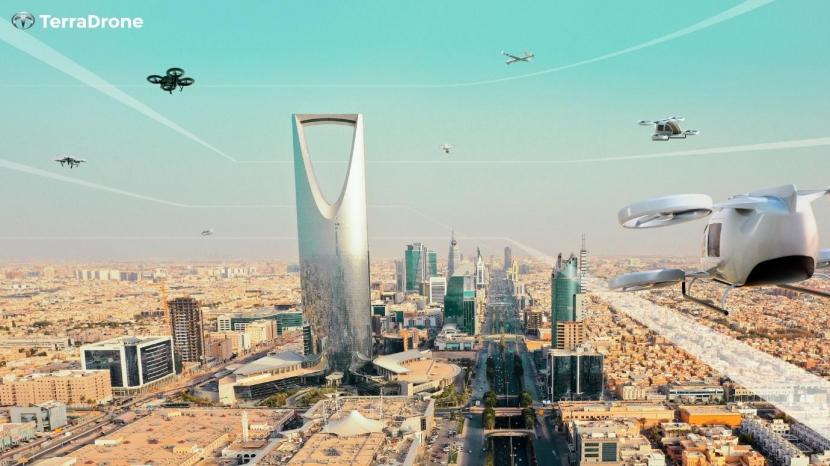 Ilustrasi Unmanned Traffic Management (UTM). Terra Drone Corporation telah mendapat dana sebesar 14 juta dolar AS dari Wa'ed Ventures yang merupakan lini bisnis modal ventura produsen minyak terbesar di dunia yakni Saudi Aramco.