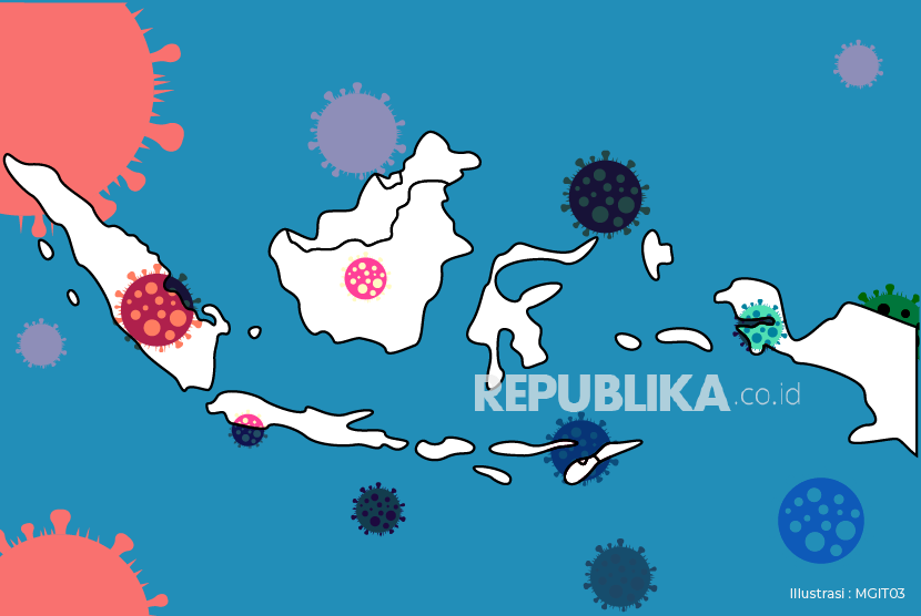 Ilustrasi virus corona masuk Indonesia