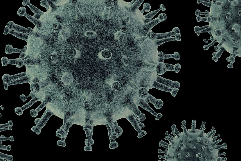 Ilustrasi SARS-CoV-2, virus corona tipe baru penyebab Covid-19. Virus dapat terus bermutasi.