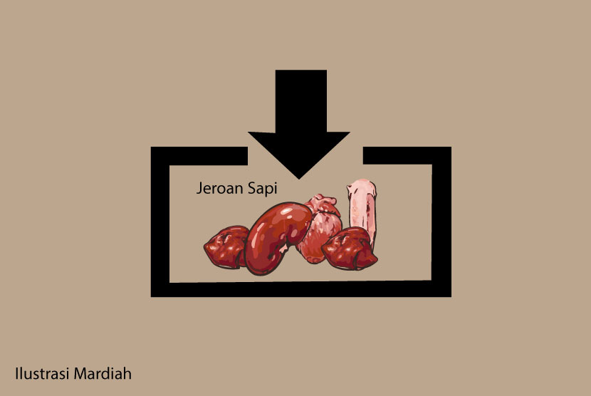 Impor Jeroan Sapi ( ilustrasi )